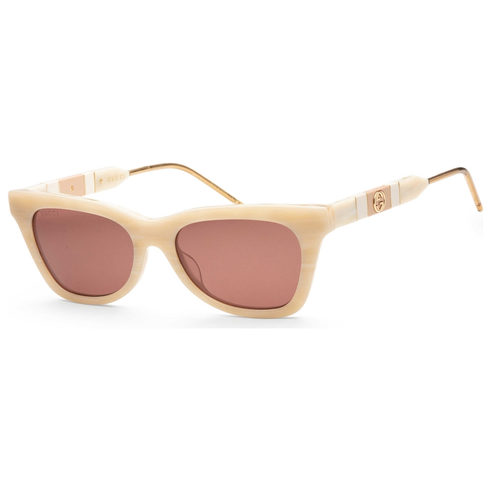 NEW AUTH Gucci GG0598S Cream Horn Sunglasses